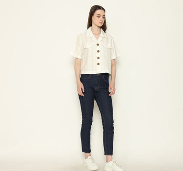 STELLA CROP LADIES SHIRT OFF WHITE
