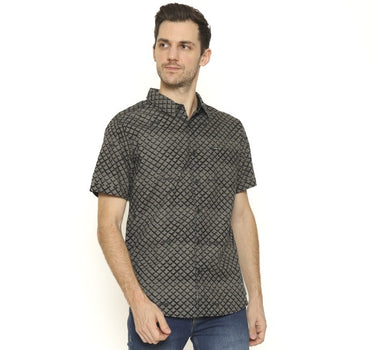 WAFFLE MEN SHIRT SHORT GREY