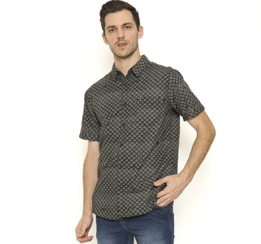 WAFFLE MEN SHIRT SHORT GREY