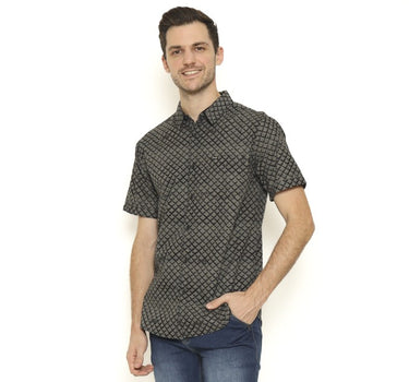 WAFFLE MEN SHIRT SHORT GREY