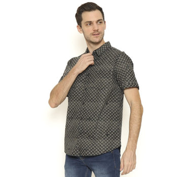 WAFFLE MEN SHIRT SHORT GREY