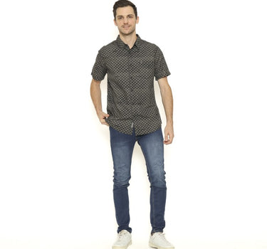 WAFFLE MEN SHIRT SHORT GREY