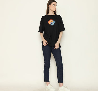 Voxfly Kaos Lengan Pendek Wanita Diagram Oversize Ladies Tee Planet Surf
