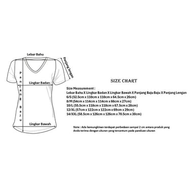 Voxfly Kaos Lengan Pendek Wanita Diagram Oversize Ladies Tee Planet Surf