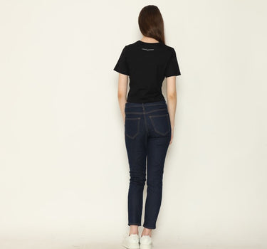NEON CROPTOP LADIES TEE BLACK
