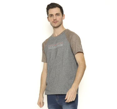 REBELLION RAGLAN MEN TEE GREY