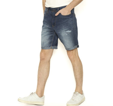 BIKER MEN WALKSHORT DENIM NAVY