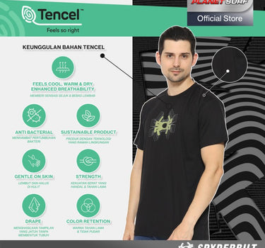 ALEXTO TENCEL MEN TEE BLACK