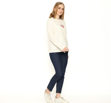 LOVE LADIES LONG TEE CREAM