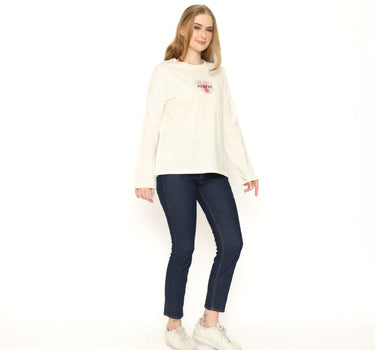 LOVE LADIES LONG TEE CREAM