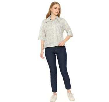 TROPICAL LADIES SHIRT WHITE