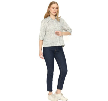 TROPICAL LADIES SHIRT WHITE
