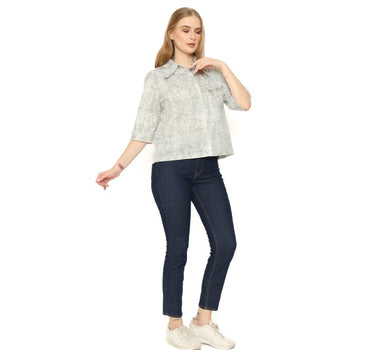 TROPICAL LADIES SHIRT WHITE