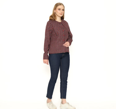 COLLEGE LADIES SHIRT LONG  RED
