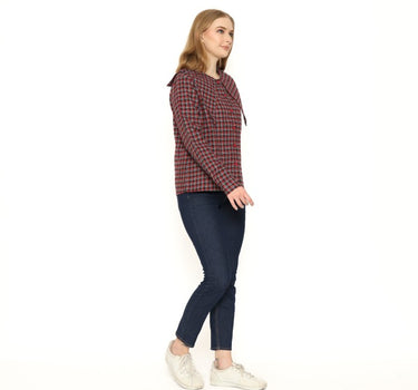 COLLEGE LADIES SHIRT LONG  RED
