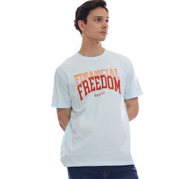 Voxfly Kaos Lengan Pendek Pria Financial Freedom Men Tee Planet Surf