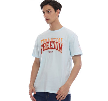 Voxfly Kaos Lengan Pendek Pria Financial Freedom Men Tee Planet Surf