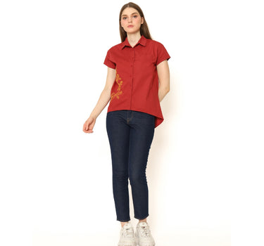 SAEKO LADIES SHIRT  MAROON