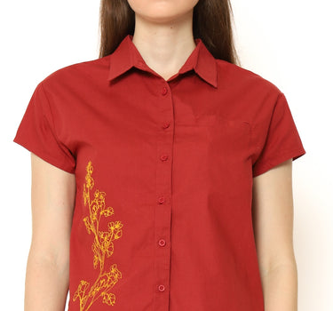 SAEKO LADIES SHIRT  MAROON