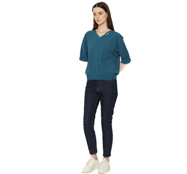 Planet Surf Clothing Kemeja Lengan Pendek Wanita Rayla Ladies Blouse Planet Surf