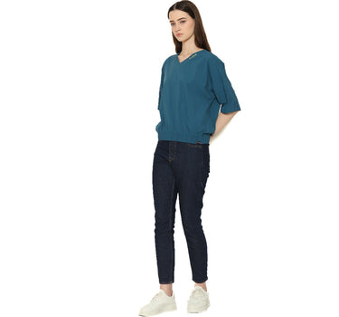 Planet Surf Clothing Kemeja Lengan Pendek Wanita Rayla Ladies Blouse Planet Surf