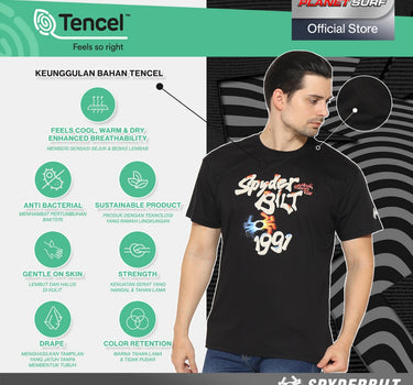 STRACOM TENCEL MEN TEE BLACK