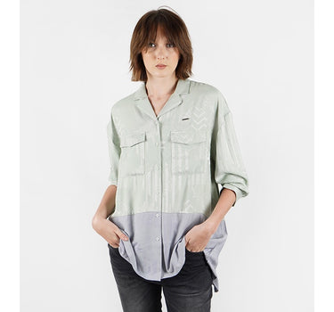 AUDREY LADIES SHIRT LONG GREEN