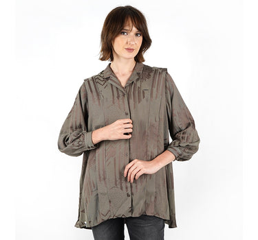 AQILA LADIES SHIRT LONG  GREY