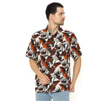 Voxfly Kemeja Lengan Pendek Pria Forest Men Shirt Brown Planet Surf