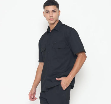 Spyderbilt kemeja lengan pendek Pria Bruns Men Shirt Planet Surf