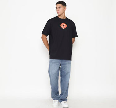 Voxfly Kaos lengan pendek Pria Spraypaint Graffiti Men Tee Planet Surf