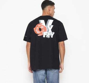 Voxfly Kaos lengan pendek Pria Spraypaint Graffiti Men Tee Planet Surf