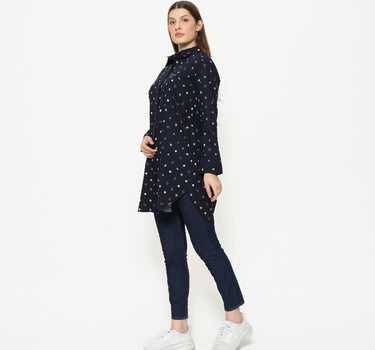 Planet Surf Clothing Kemeja Lengan Panjang Loki Tunic Ladies Shirt Long Black Planet Surf