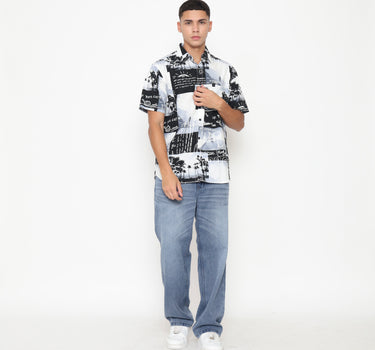 Planet Surf Clothing kemeja lengan pendek Pria Shore Men Shirt Planet Surf
