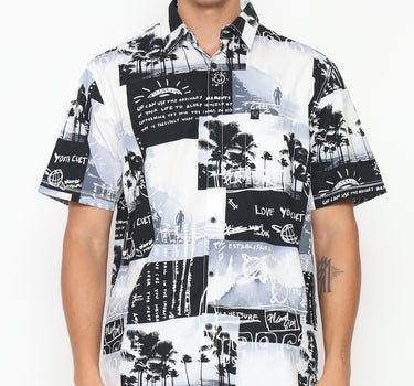 Planet Surf Clothing kemeja lengan pendek Pria Shore Men Shirt Planet Surf