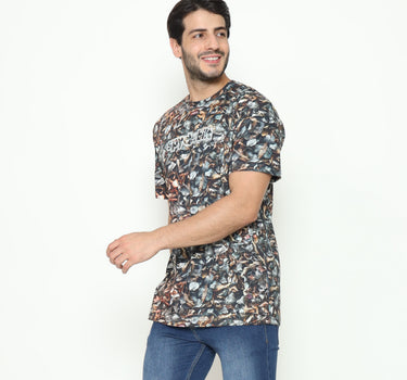 Spyderbilt Kaos lengan pendek Pria Crimson Tencel Men Tee Planet Surf