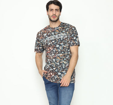 Spyderbilt Kaos lengan pendek Pria Crimson Tencel Men Tee Planet Surf