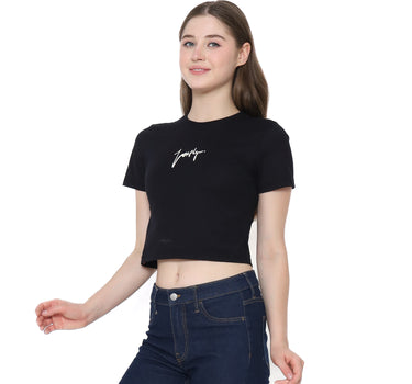Voxfly Kaos lengan pendek Wanita Luna Croptop Ladies Tee Planet Surf