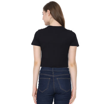 Voxfly Kaos lengan pendek Wanita Luna Croptop Ladies Tee Planet Surf