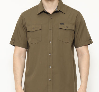 Insight kemeja lengan pendek Pria Dirty Slub Planet Surf