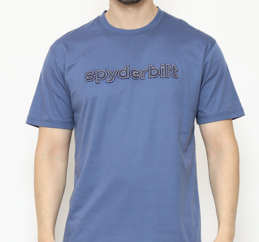 Spyderbilt Kaos lengan pendek Pria Avery Tencel Planet Surf / BLU / L