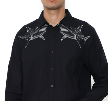 Planet Surf Clothing Kemeja lengan panjang Pria Hai Men Planet Surf