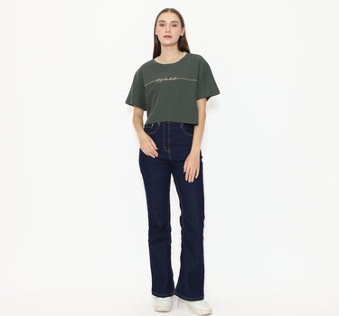 Spyderbilt Kaos lengan pendek Wanita Sedona Oversize Planet Surf