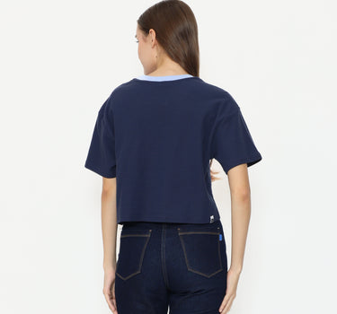 Spyderbilt Kaos lengan pendek Wanita Sedona Oversize Planet Surf