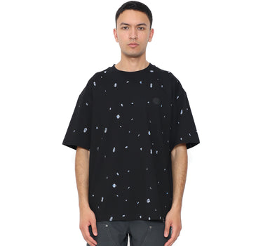 Spyderbilt Kaos lengan pendek Pria Crowded Oversize Planet Surf