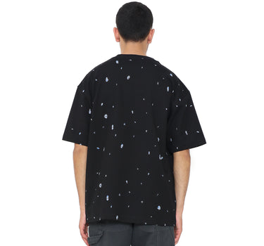Spyderbilt Kaos lengan pendek Pria Crowded Oversize Planet Surf