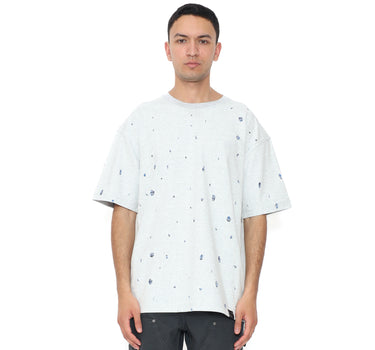 Spyderbilt Kaos lengan pendek Pria Crowded Oversize Planet Surf