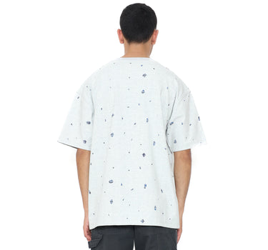 Spyderbilt Kaos lengan pendek Pria Crowded Oversize Planet Surf