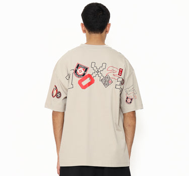 Voxfly Kaos lengan pendek Pria Idiom Oversize Planet Surf