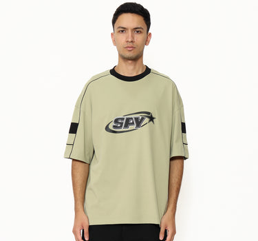 Spyderbilt Kaos lengan pendek Pria Northside Oversize Planet Surf